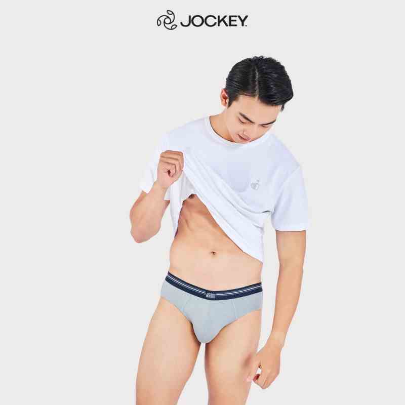 Quần Lót Nam Bamboo Jockey Dáng Brief Co Giãn Thoải Mái Màu Xám Nhạt - J1248_P1