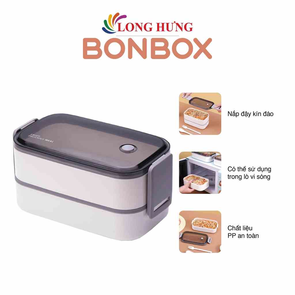 [Mã BMLTA35 giảm đến 35K đơn 99K] Hộp cơm 2 tầng BONBOX BTW40 - Hàng chính hãng