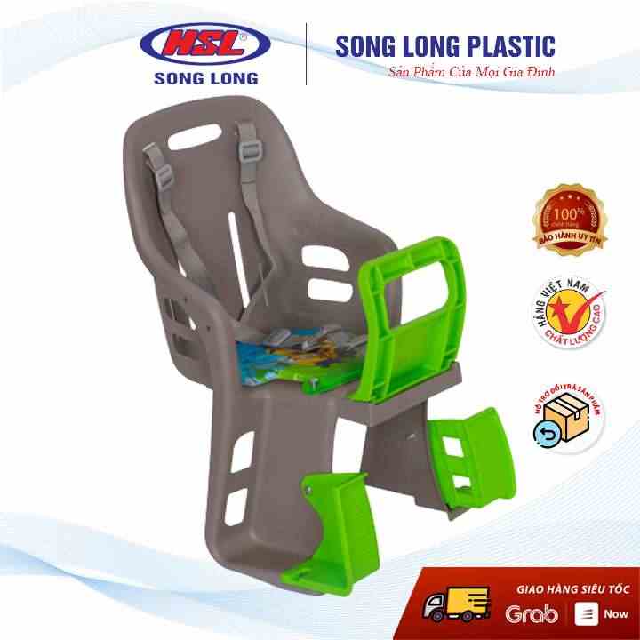 Ghế ngồi sau gắn xe đạp chở bé Song Long