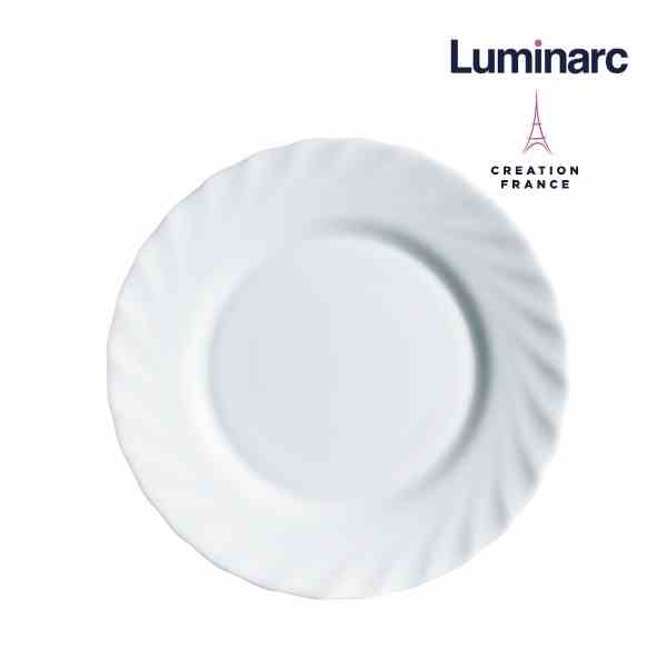 [Mã BMLTB35 giảm đến 35K đơn 99K] Bộ 6 Đĩa Thuỷ Tinh Luminarc Trianon Trắng 16cm- LUTRN3653