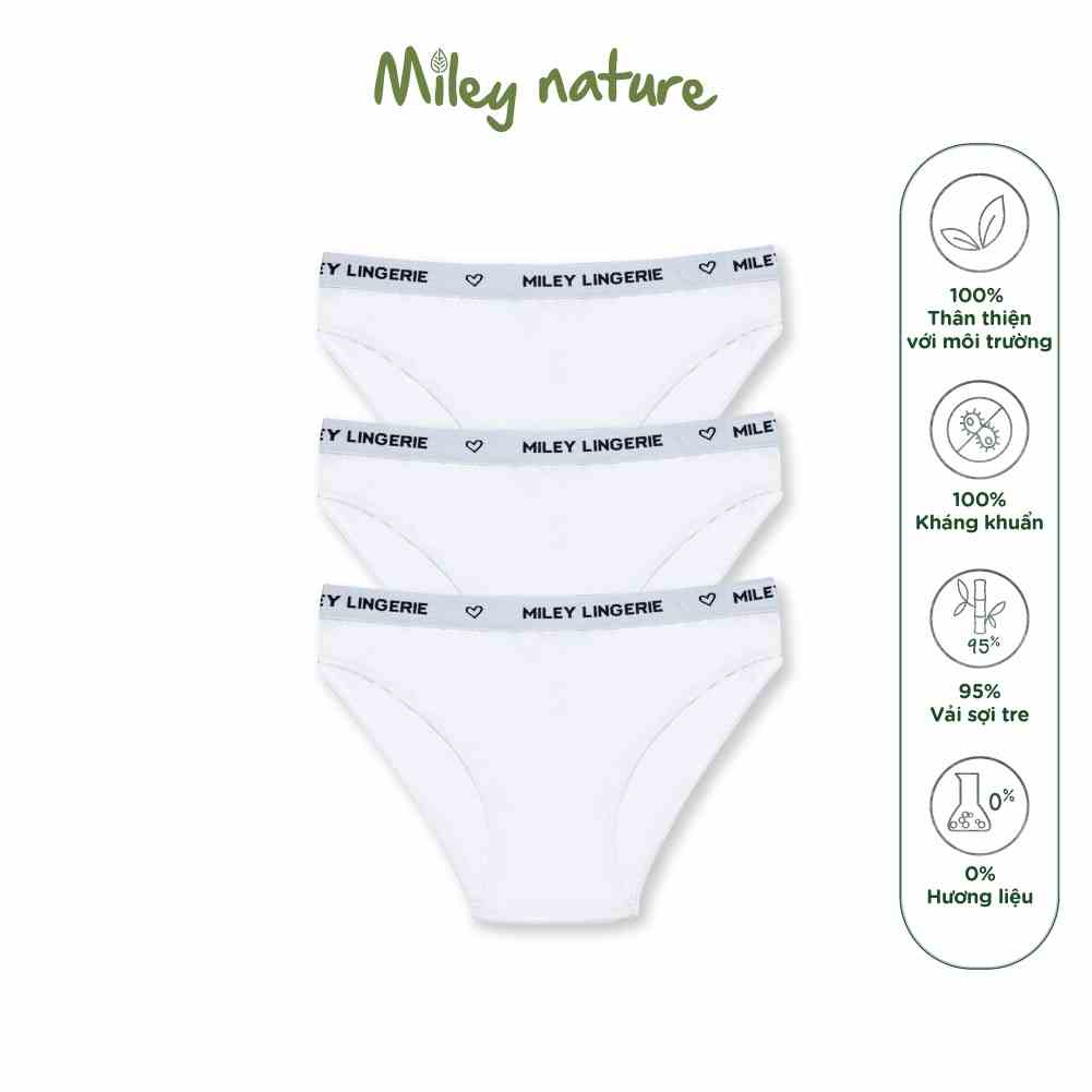 [QUÀ TẶNG 70K]Combo 6 Quần Lót Nữ Miley Lingerie Vải Sợi Bamboo Cao Cấp Miley Nature FBS0201-0101