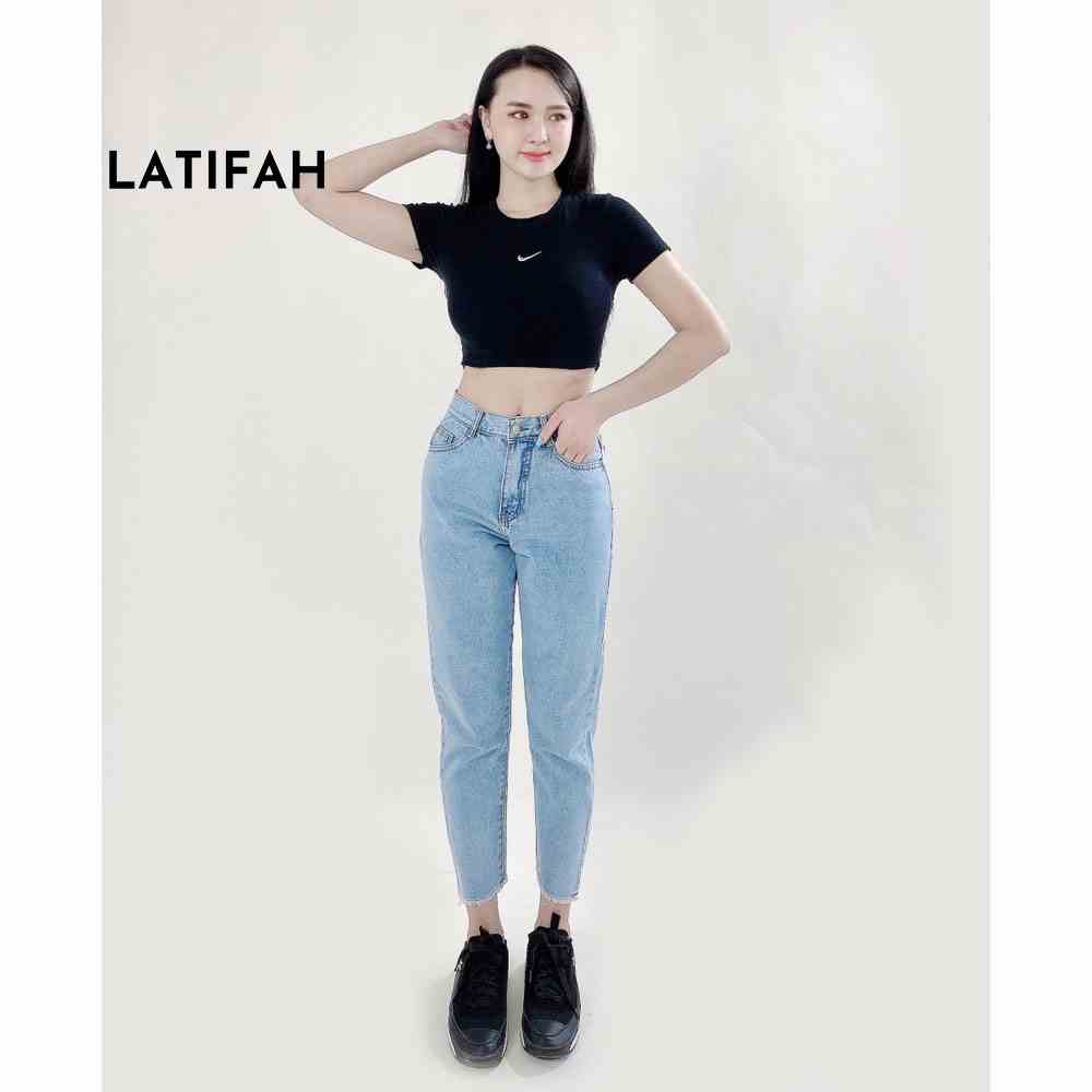 Quần baggy jean nữ Latifah ống nhỏ tua lai QD039 phong cách hàn quốc trẻ trung năng động