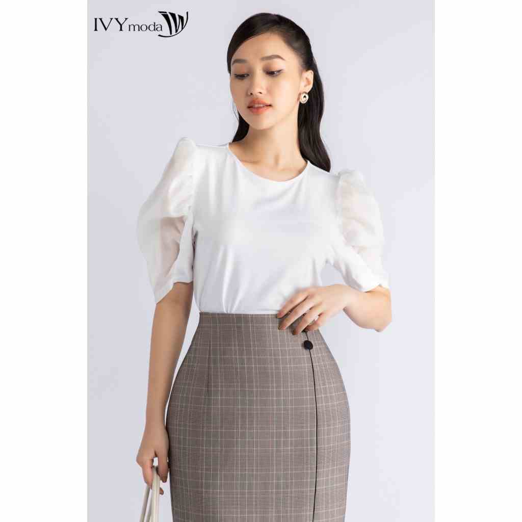 Áo thun nữ tay phối lưới IVY moda MS 57T0100