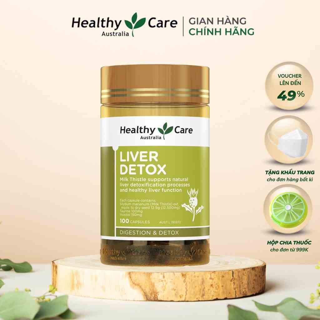 [Bạn mới nhập COSHBM -50% đơn 0Đ] Healthy Care Liver Detox - Viên uống thải độc gan 100 viên