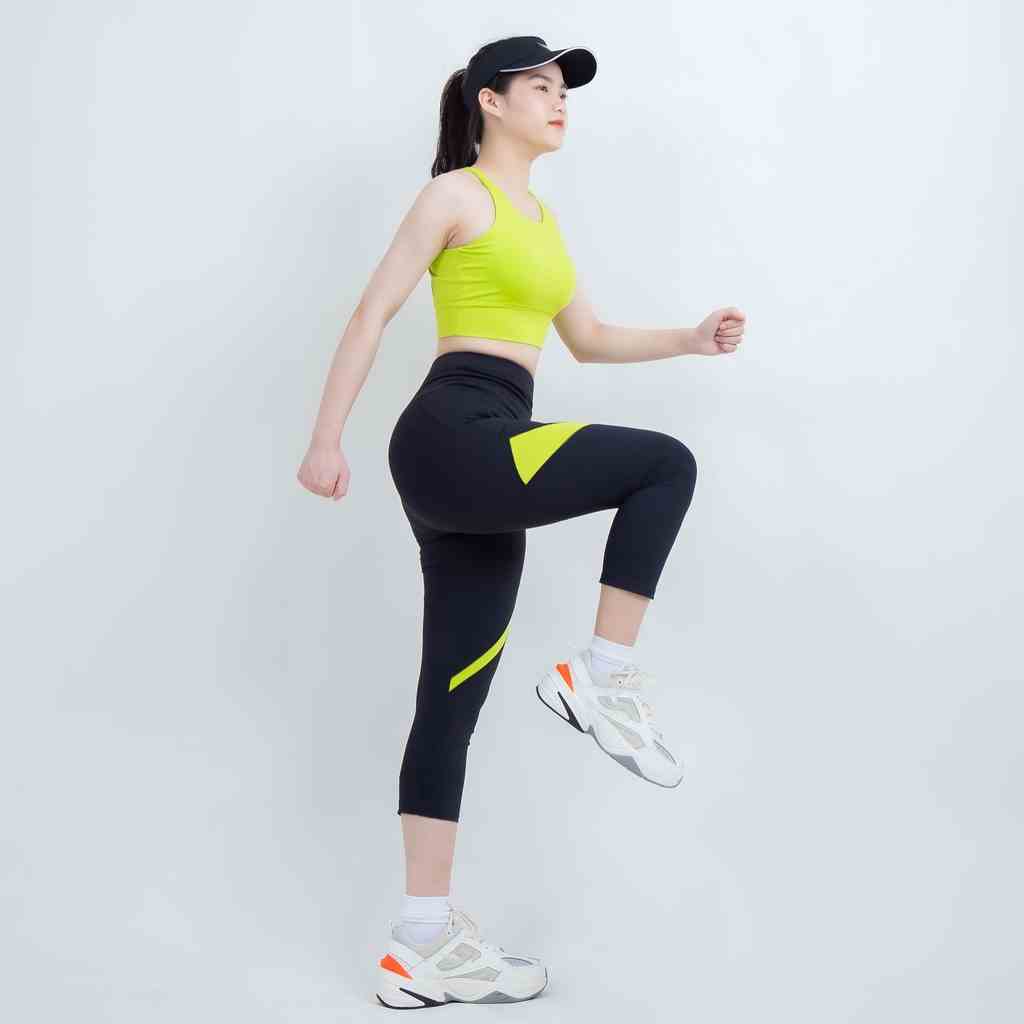 Bộ đồ thể thao Gladimax BG08 quần S-Leggings & áo Bra Lotus chất thun cao cấp co giãn 4 chiều mặc đi tập, đi chơi