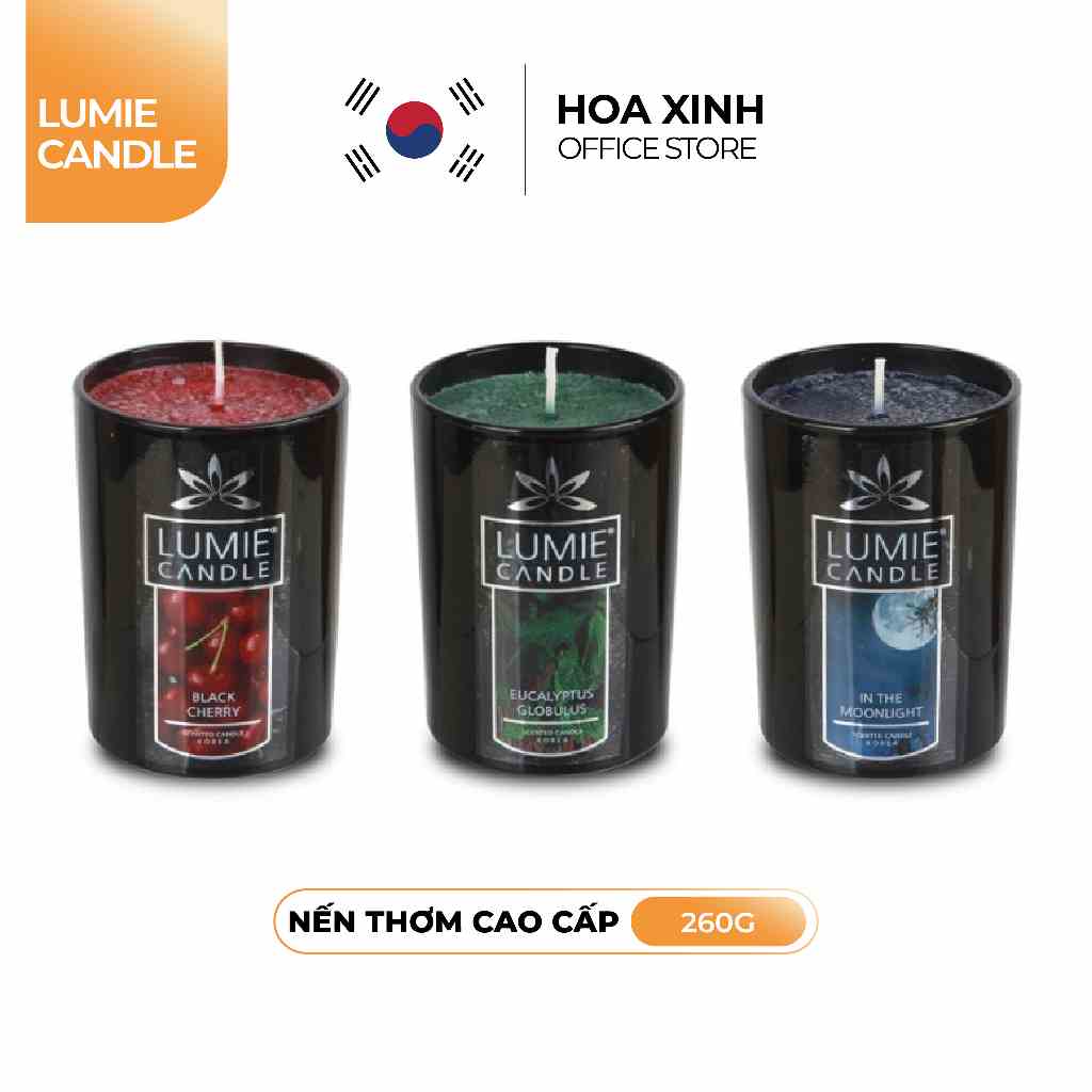 Nến Ly Thơm Cao Cấp Hàn Quốc LUMIE CANDLE Size M 270g - 3 Mùi Hương