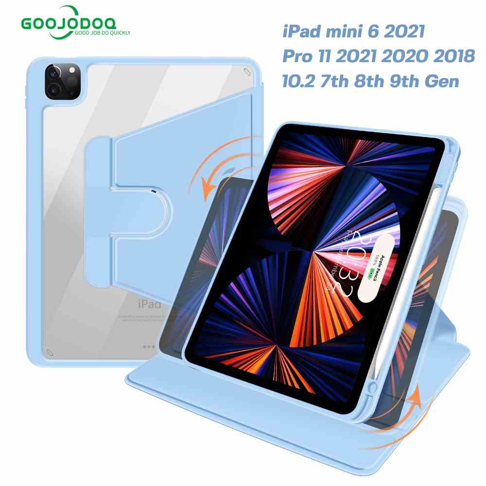 [Mã ELBMO2 giảm 12% đơn 500K] Vỏ máy tính bảng GOOJODOQ xoay 360 độ cho Pro 11 2021 Air4 10.9 2020 10.2 Gen9 Gen8 Gen7