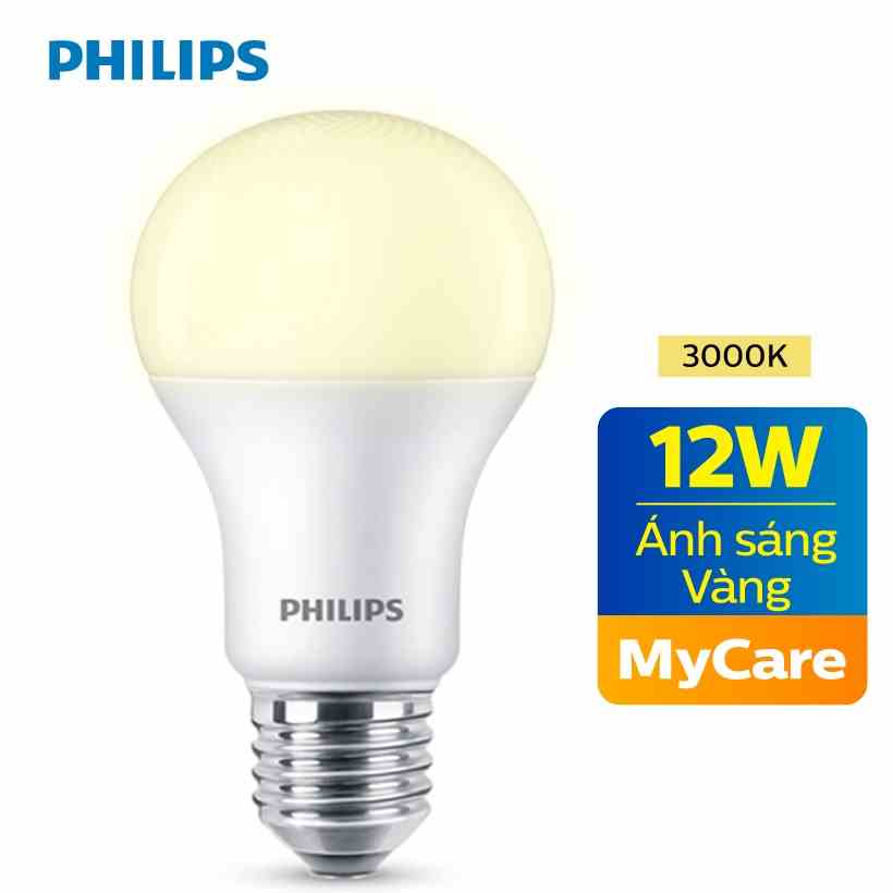 [Mã BMLTA35 giảm đến 35K đơn 99K] Bóng đèn Philips LED MyCare 12W 3000K E27 A60 - Ánh sáng vàng