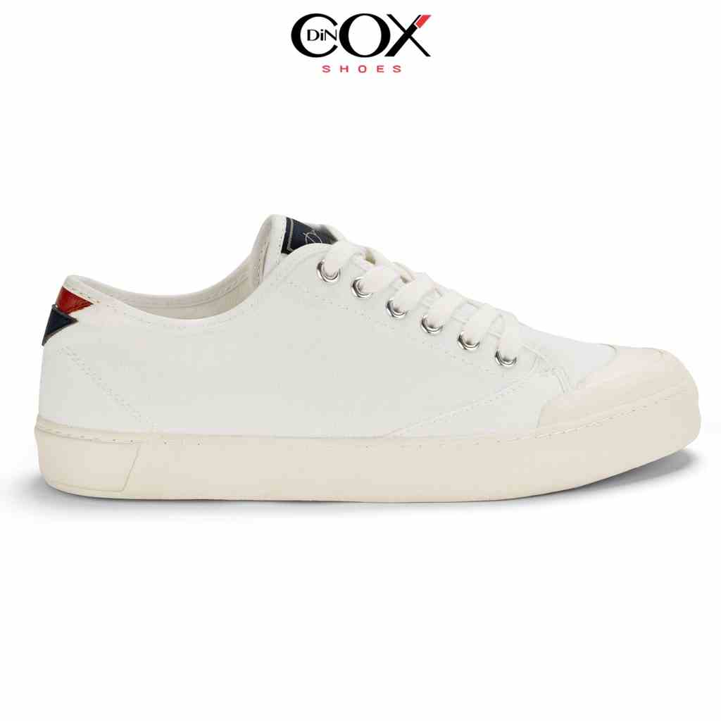 Giày Sneaker Vải Canvas Nam Nữ E16 White Navy Red