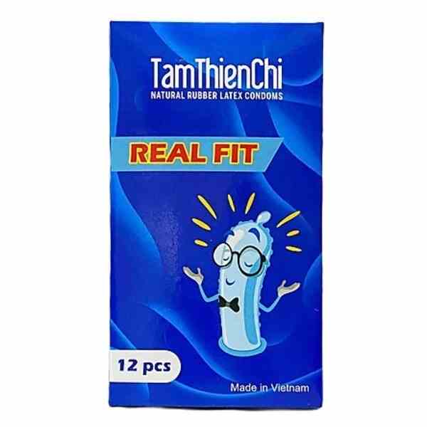 [Mã BMLTB35 giảm đến 35K đơn 99K] Bao cao su mỏng nhiều chất bôi trơn Tâm Thiện Chí Real Fit Hộp 12 Bao GEMHOME