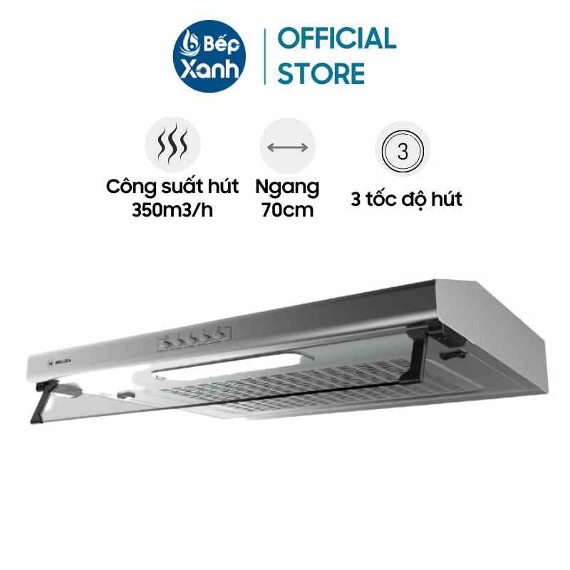 Máy Hút Mùi Classic Malloca H107 - Công Suất Hút 350 m3/h - Ngang 70cm