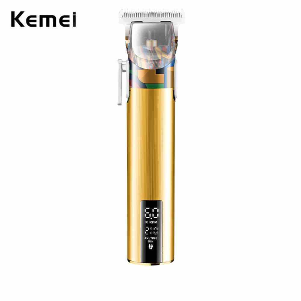 Tông đơ cắt tóc Kemei Max5086 Type-c T9 tích hợp màn hình LCD chuyên dụng cho thợ cắt tóc