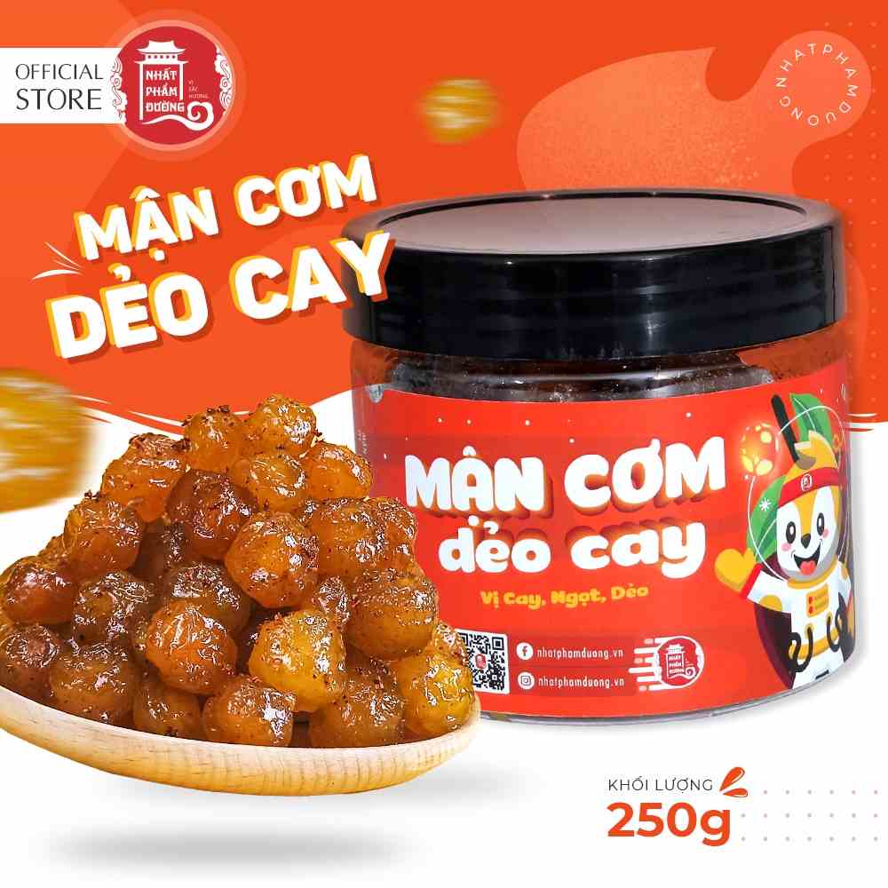 Ô mai xí muội Mận cơm dẻo cay Nhất Phẩm Đường 250g vị chua cay ngọt quà tặng đặc sản Hà Nội