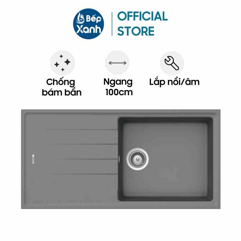 Chậu Rửa Chén Hafele HS20-GED1S60 - Lắp Nổi/Âm - Ngang 100cm