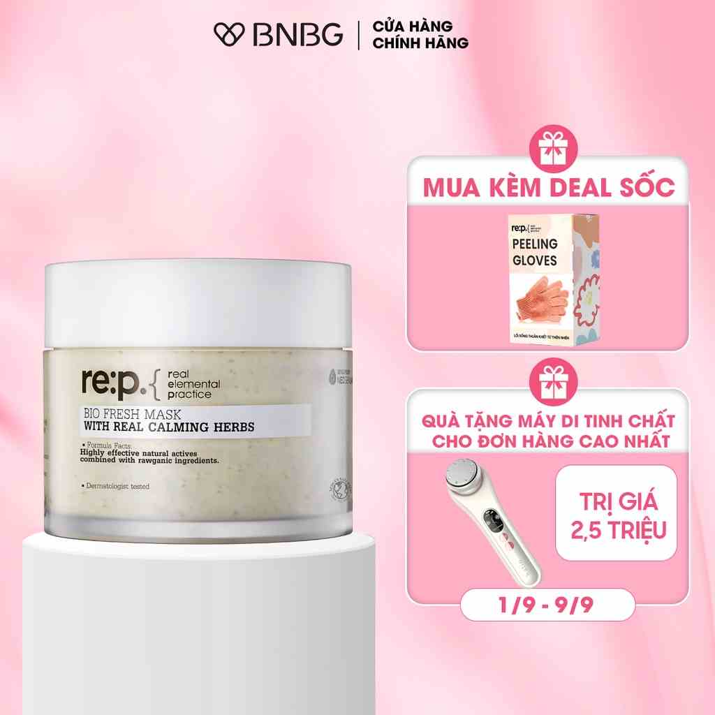 Mặt Nạ Đất Sét Hoa Cúc Giảm Viêm, Kiềm Dầu Dành Cho Da Nhạy Cảm RE:P Bio Fresh Mask With Real Calming Herbs 130g