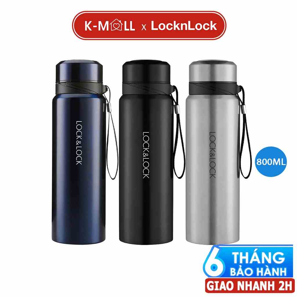 Bình giữ nhiệt LocknLock 800ml Vacuum Bottle LHC6180 LHC6180FU LHC6180BLK LHC6180SLV - K-MALL