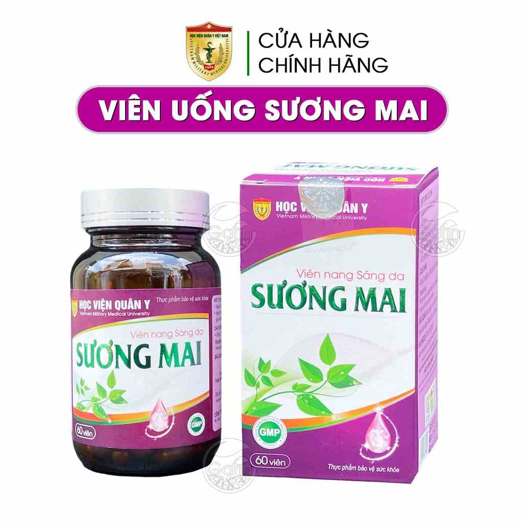 [Mã BMLTB35 giảm đến 35K đơn 99K] Viên uống trắng sáng da sương mai Học Viện Quân Y 60 viên bổ sung collagen