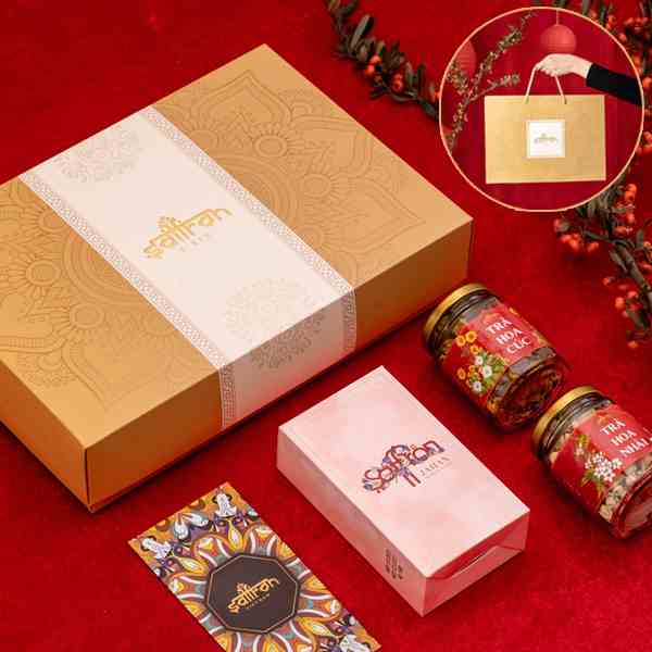 Set quà tặng Nhụy Hoa Nghệ Tây Saffron Jahan 0.5Gr