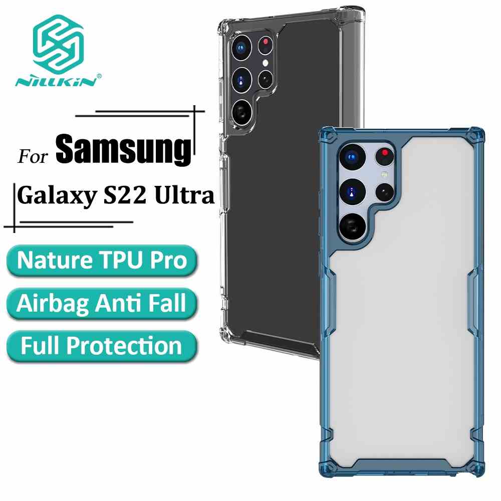  Ốp điện thoại Nillkin TPU mềm trong suốt siêu mỏng chống sốc cho Samsung Galaxy S22 Ultra