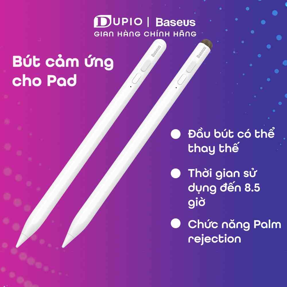 Bút viết vẽ cảm ứng stylus DUPIO Baseus BCU01 điện dung đầu nhỏ viết trơn mượt dành cho Pad