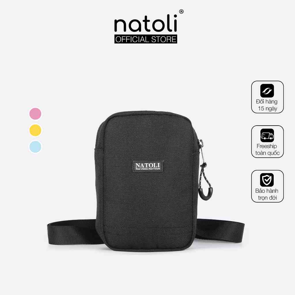 Túi đeo chéo mini thời trang chính hãng NATOLI chất vải canvas kháng nước cao cấp BST mini Daily Crossbag T3