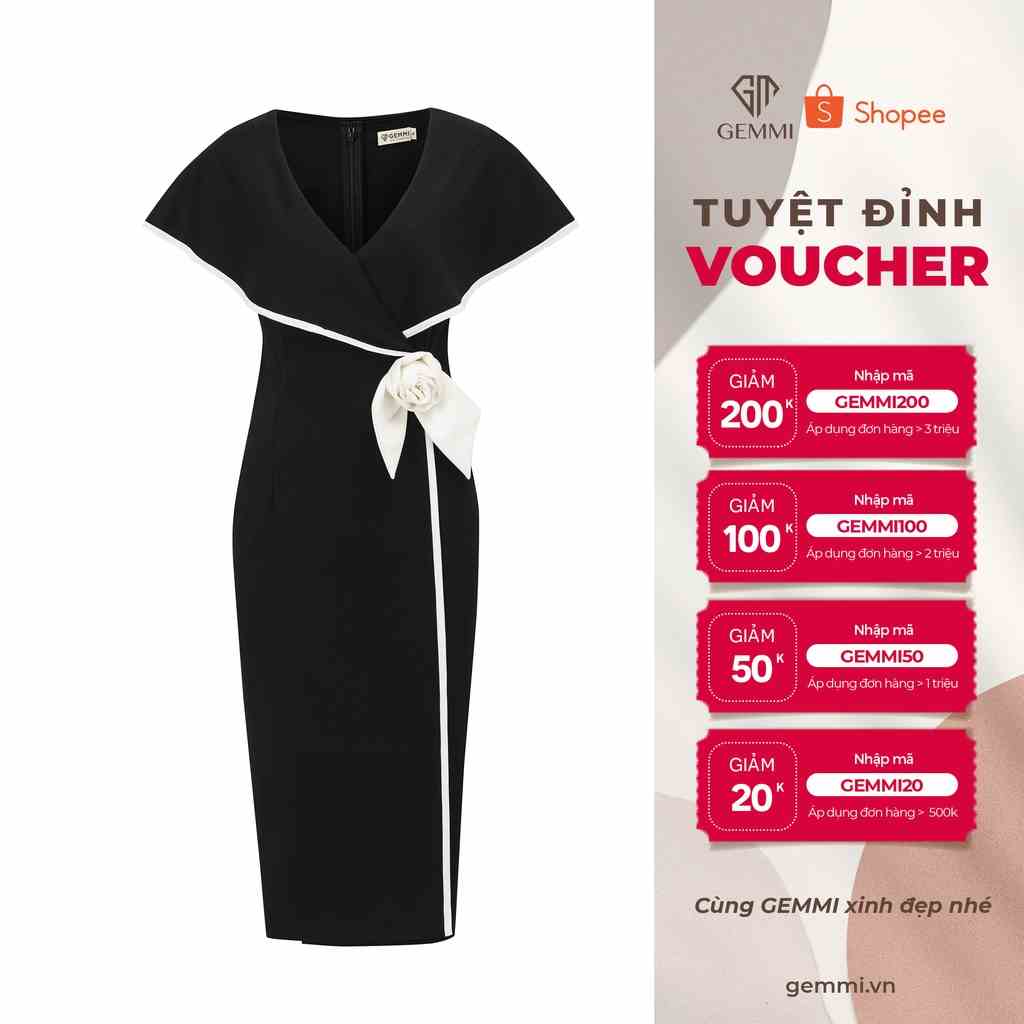 [Mã BMLTB200 giảm đến 100K đơn 499K] Váy đầm nữ dự tiệc thiết kế dáng ôm body Gemmi fashion, DK8476