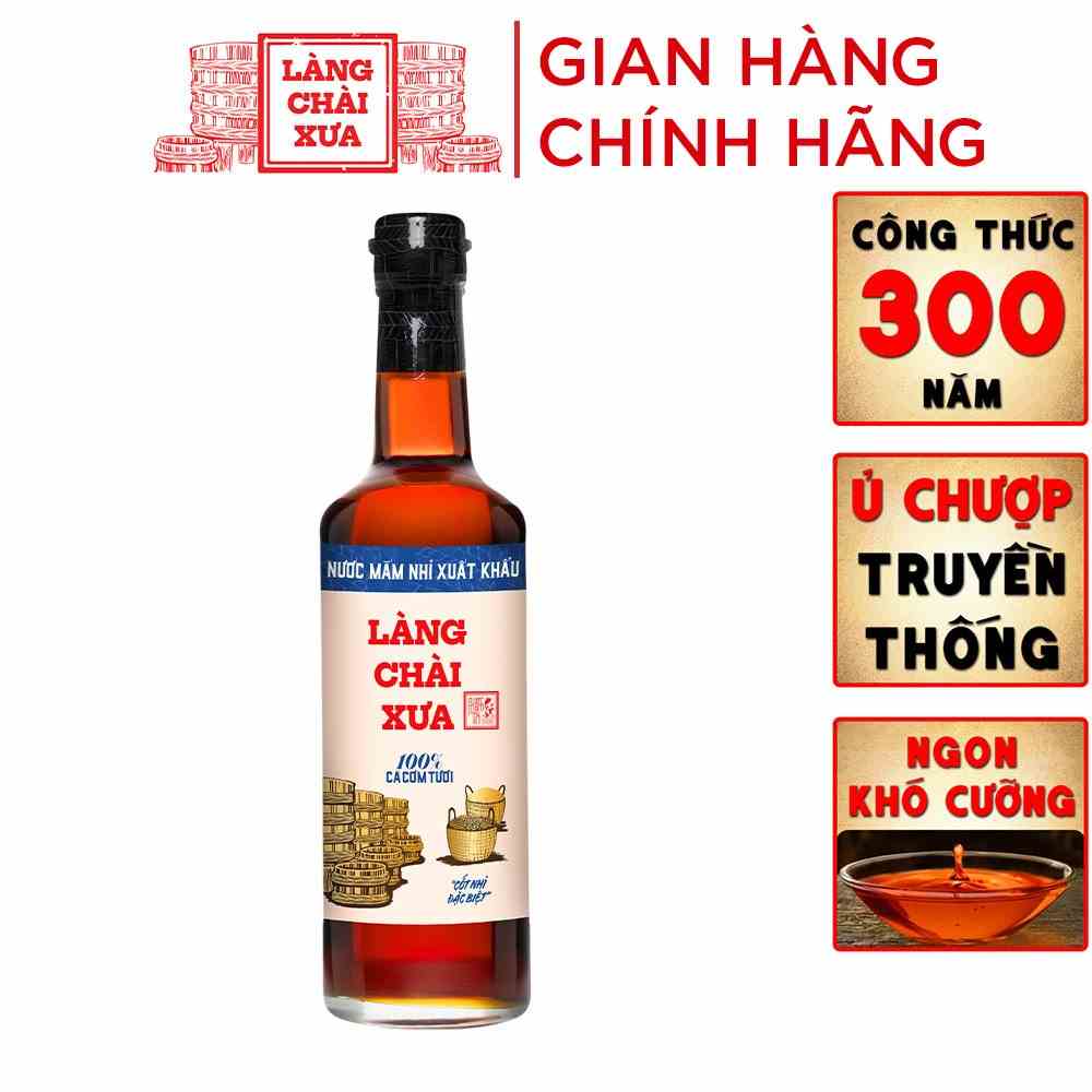 [ GIÁ TỐT ] Nước Mắm Nhỉ Làng Chài Xưa Xuất Khẩu Nhãn Xanh Chai Thủy Tinh 500ml Cốt Nhỉ Đặc Biệt Vị Dịu Nhẹ