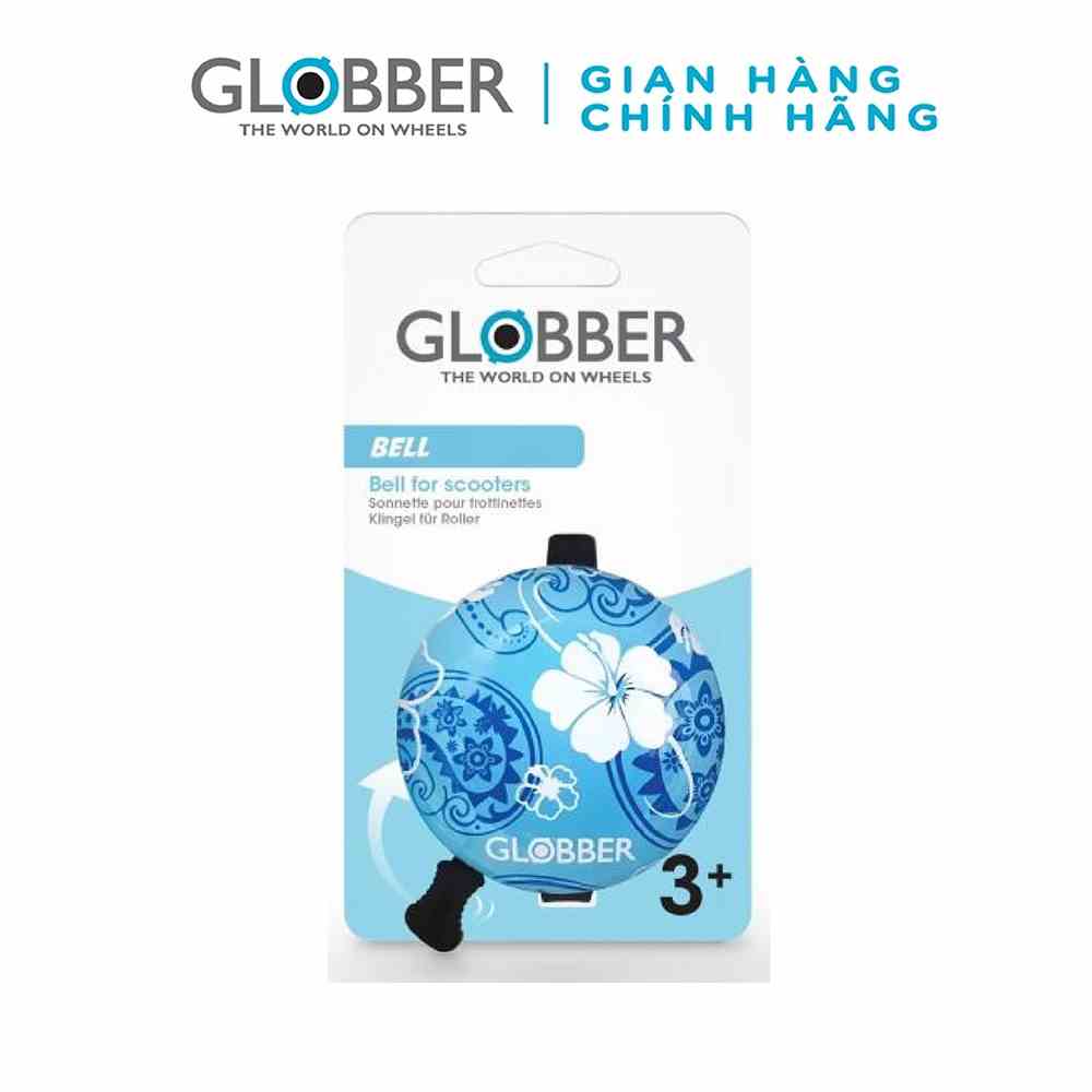 [Mã BMLTA35 giảm đến 35K đơn 99K] Chuông báo sành điệu cho xe trượt Globber - Xanh Pastel/Họa tiết hoa