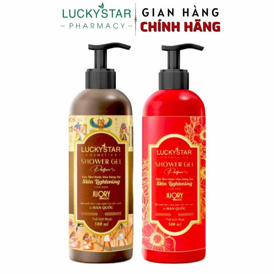 [Mã BMLTA35 giảm đến 35K đơn 99K] Combo Sữa Tắm Sáng Da Cao Cấp Đỏ & Xám Lucky Star 500ml