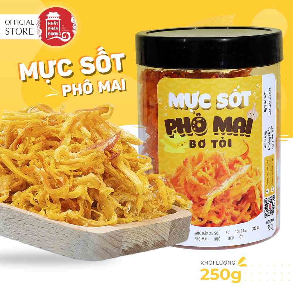 [CẬN DATE SALE 50%] Khô mực phô mai bơ tỏi Nhất Phẩm Đường 250g khô mực xé sợi tẩm gia vị