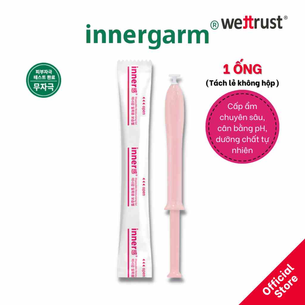 Gel dưỡng ẩm vùng kín Phụ Nữ màu hồng Wettrust Inner Gel Disposable Moisturizing 1 ống