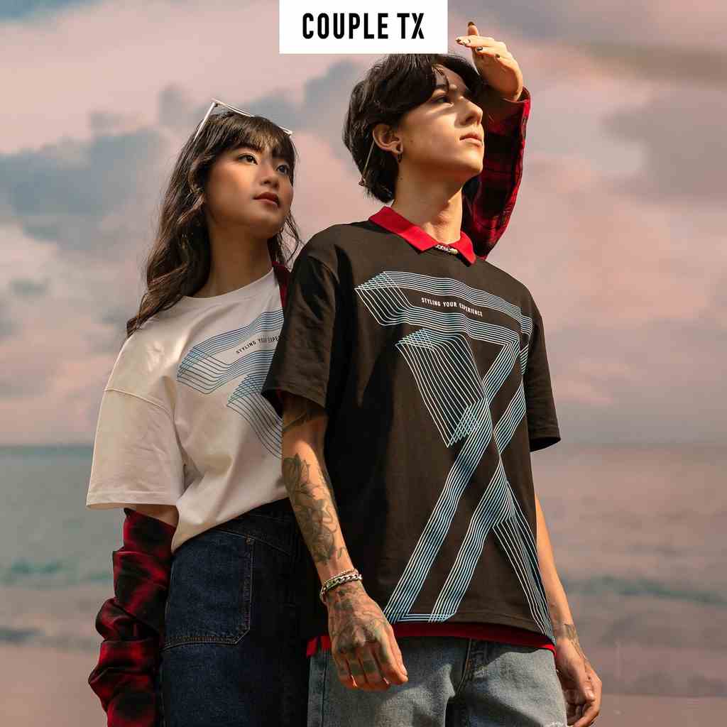 Áo Thun Nam Nữ IN Logo X Chuyển Màu Couple TX TS 147