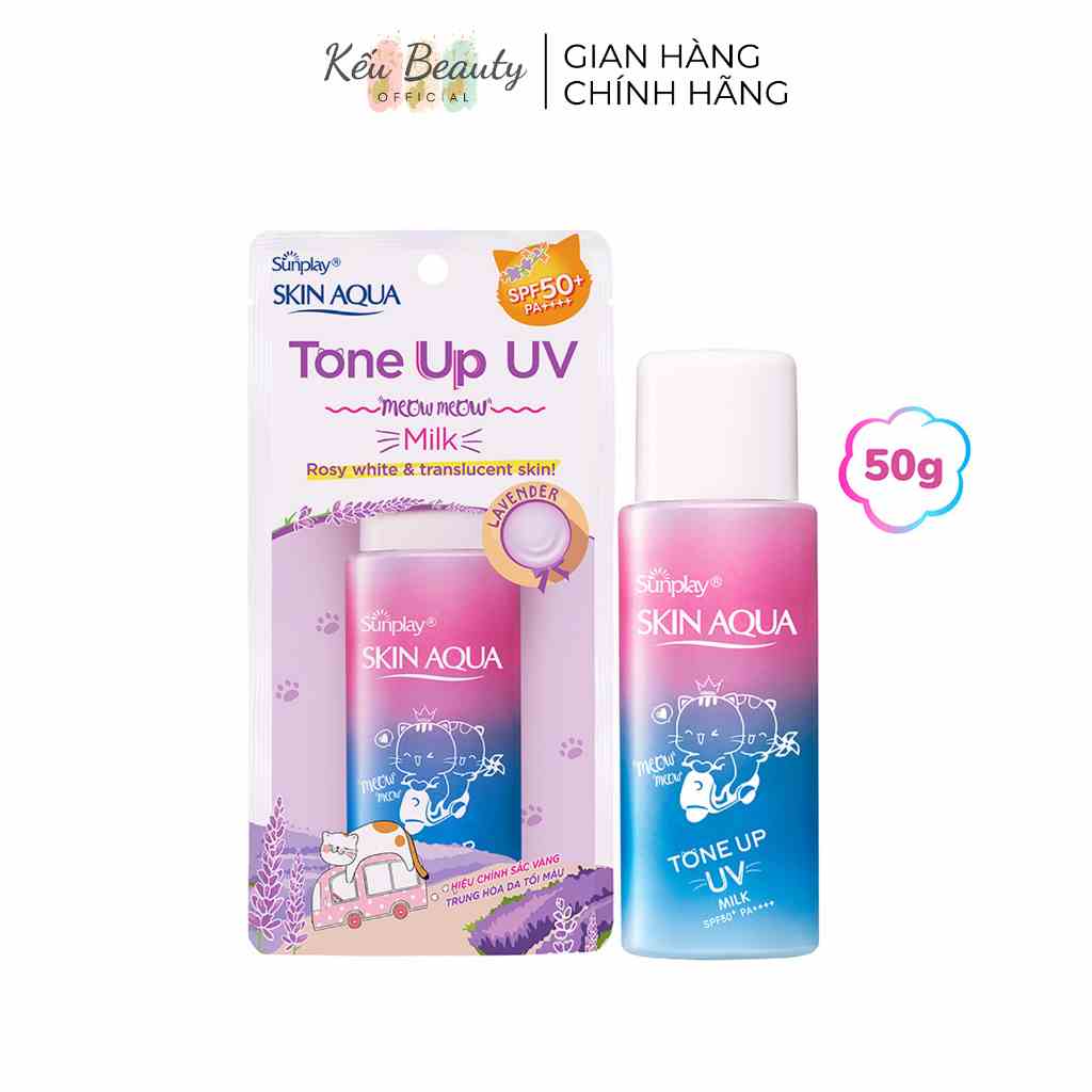 Sữa chống nắng nâng tông Sunplay Skin Aqua Tone Up UV Milk Lavender SPF50+ PA++++ 50g