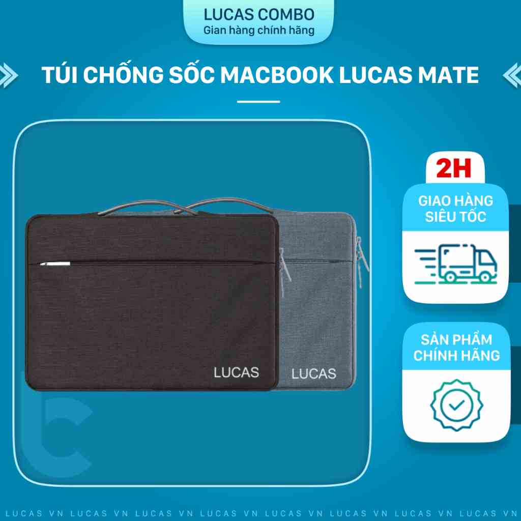 [Mã BMLTB35 giảm đến 35K đơn 99K] Túi Chống Sốc Macbook Lucas Mate 13/14 inch