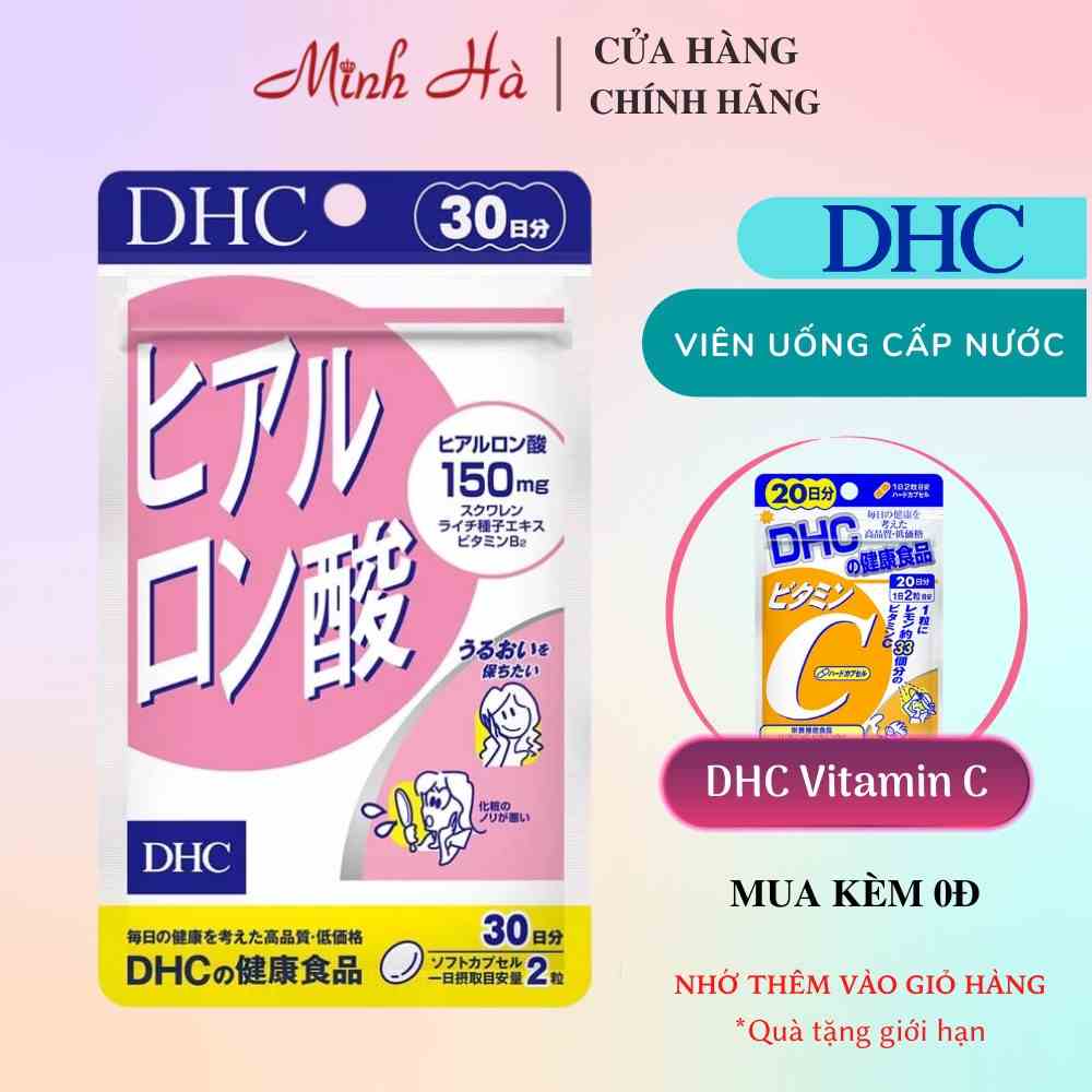 Viên Uống DHC Hyaluronic Acid giúp giữ ẩm cấp nước gói 60 viên cho 30 ngày