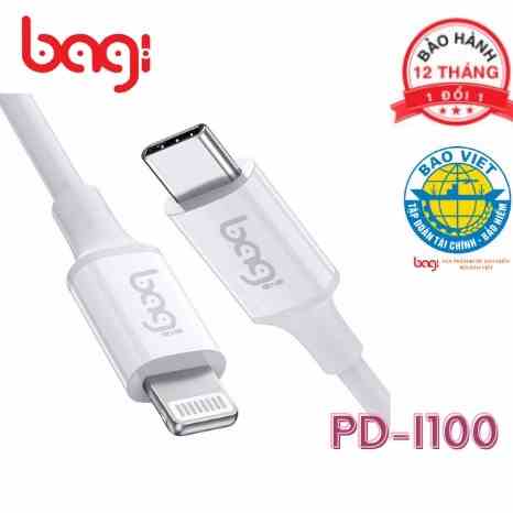 Dây sạc Bagi cho Iphone ra Androi PD-I100 sạc nhanh dài 1m - Bảo hành 1 ĐỔI 1 trong 12 tháng