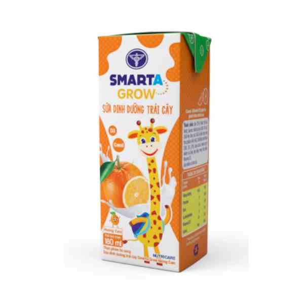 [Mã BMLTA35 giảm đến 35K đơn 99K] Thùng sữa dinh dưỡng trái cây Nutricare Smarta Grow hương Cam (180ml x 48 hộp)