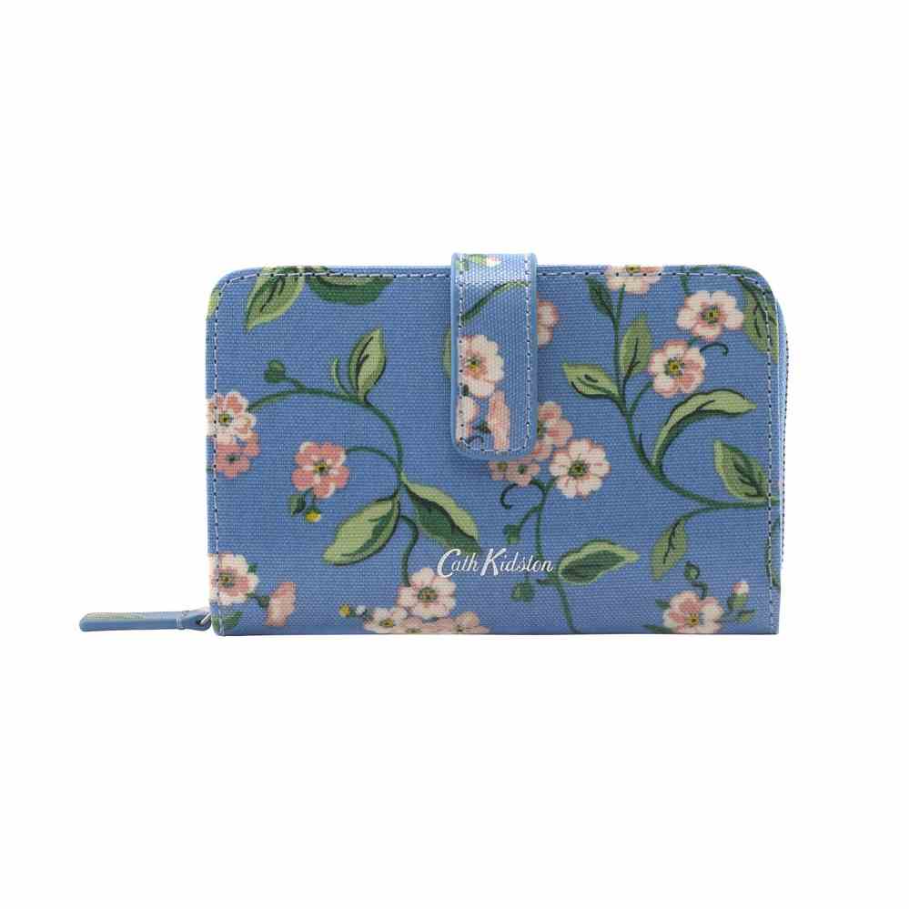 [Mã BMLTB200 giảm đến 100K đơn 499K] Cath Kidston - Ví cầm tay Folded Zip Wallet Forget Me Not - 1009972 - Mid Blue