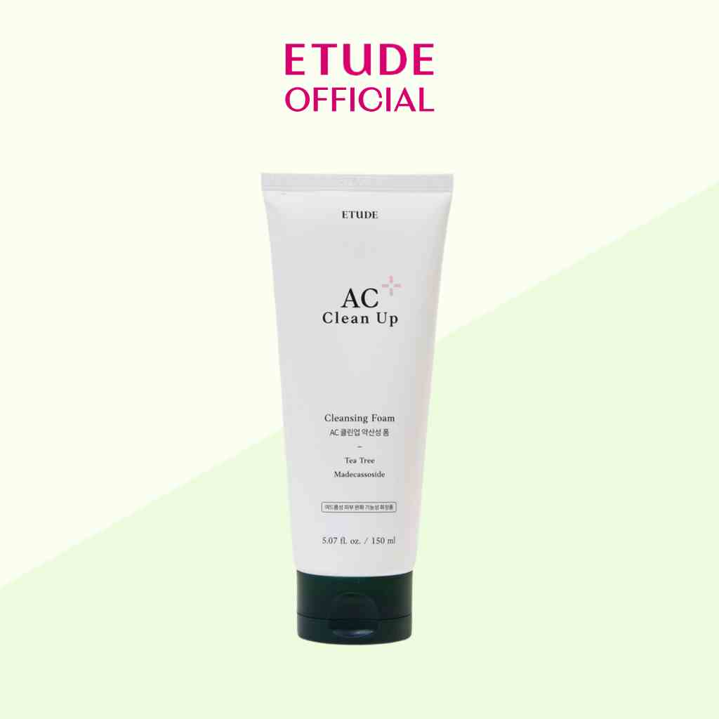 [Cho da mụn] Sữa rửa mặt chăm sóc da mụn ETUDE AC Clean Up Cleansing Foam 150ml làm sạch sâu