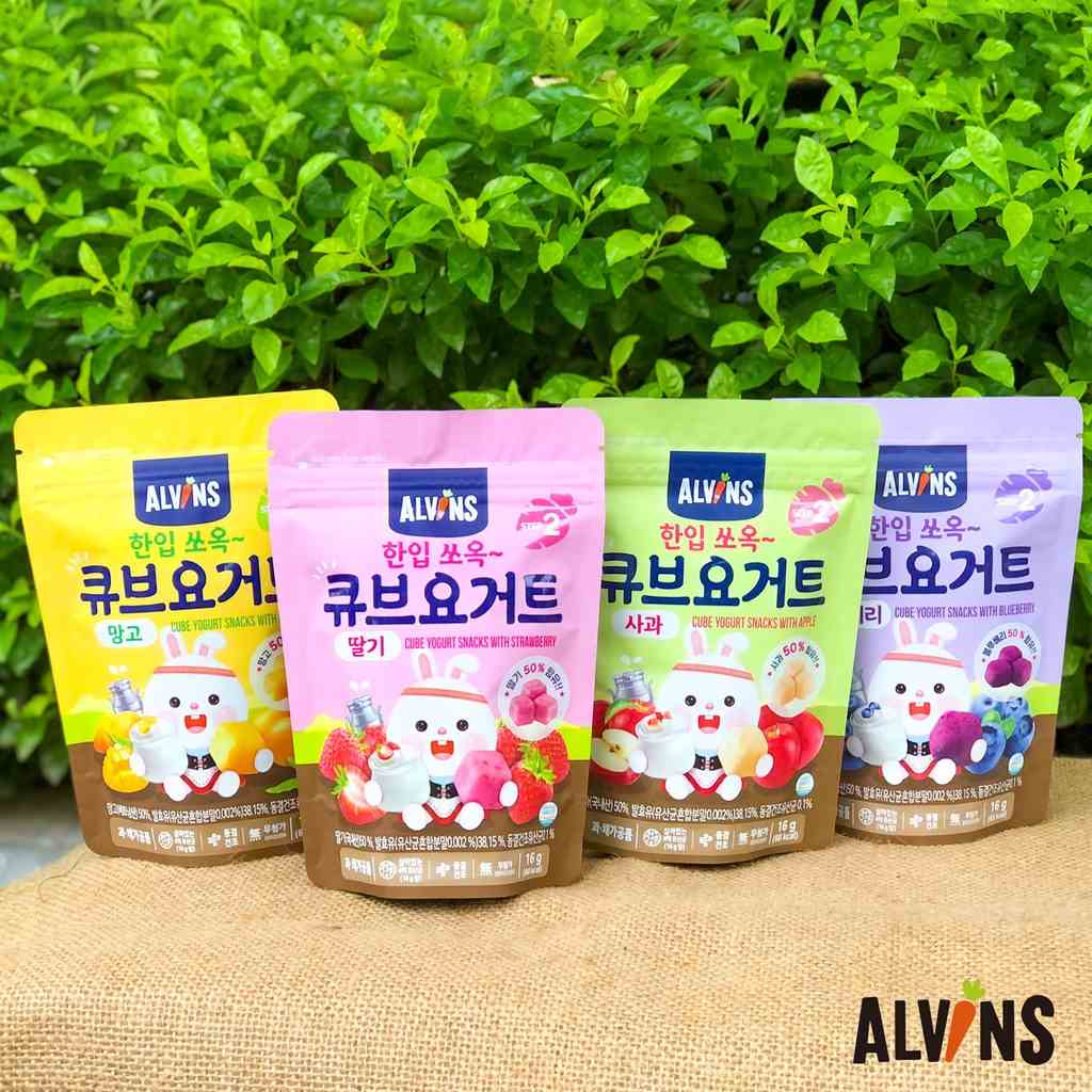 Sữa chua khô sấy lạnh cho bé nhiều vị Alvins 16g