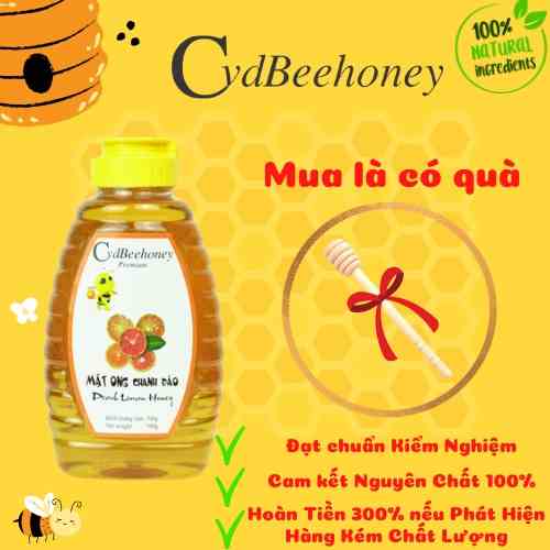 Mật Ong Chanh Đào Nguyên Chất, Tăng Cường Đề Kháng , Sức Khỏe, Làm Đẹp CvdBeehoney 500g