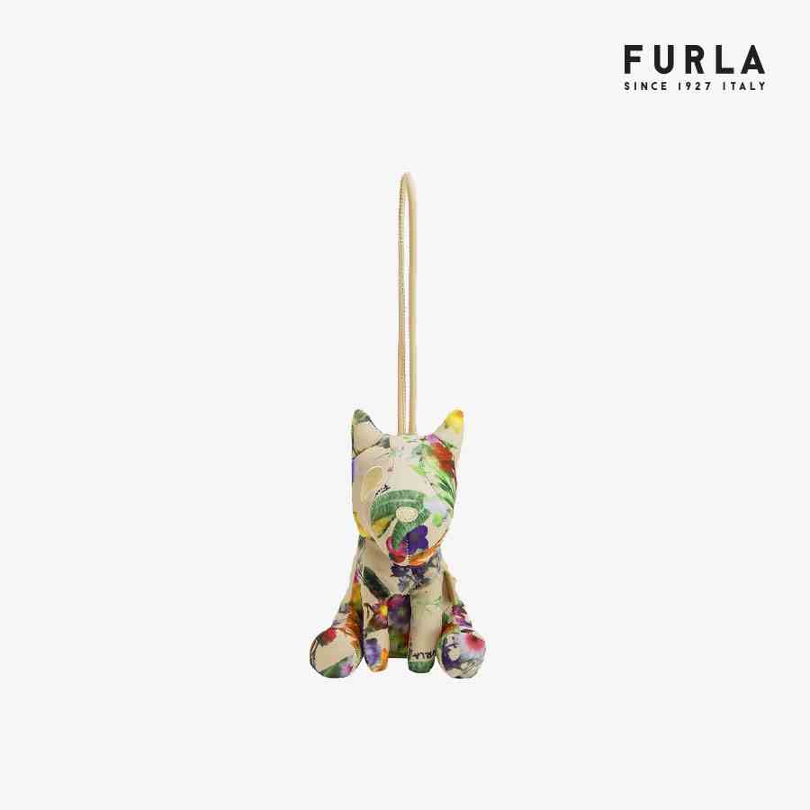 [Mã FAPREBAU3 giảm 10% đơn 1 triệu] Móc Khóa Nữ FURLA Soft Keyring Bull Terrier Tessuto Nylon St Flowering