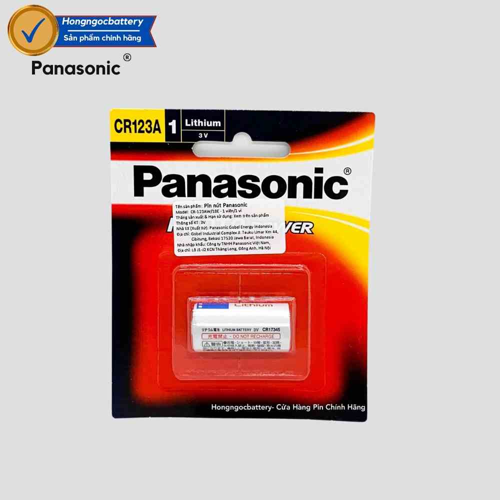 [Mã BMLTB35 giảm đến 35K đơn 99K] Vỉ 1 Viên Pin CR123A Panasonic Lithium 3V Hàng chính hãng