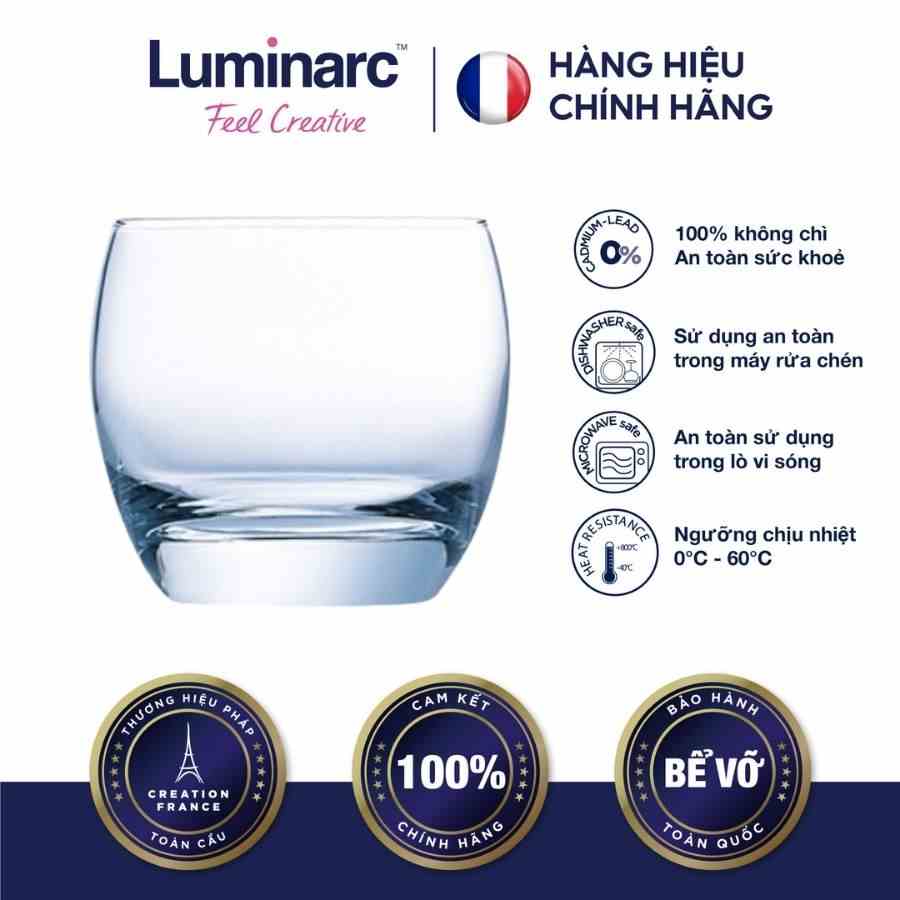 [Mã BMLTA35 giảm đến 35K đơn 99K] Bộ 6 Ly Thấp Thuỷ Tinh Luminarc Salto 320ml- LUSAG2562