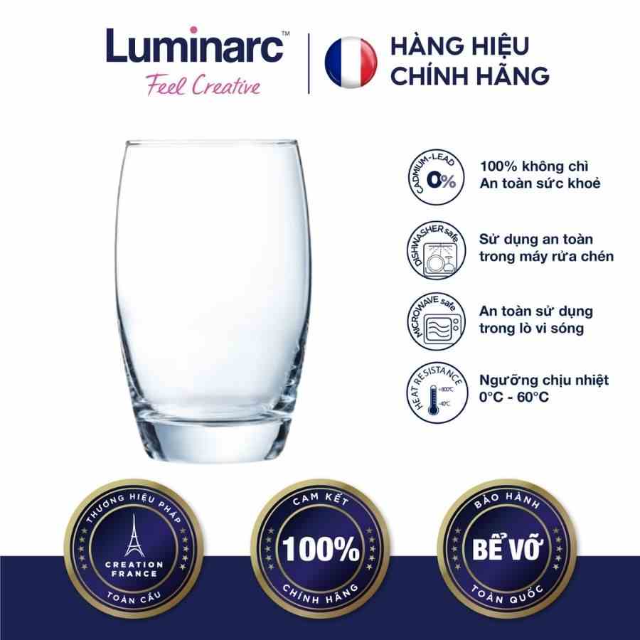 [Mã BMLTB35 giảm đến 35K đơn 99K] Bộ 6 Ly Cao Thuỷ Tinh Luminarc Salto 350ml- LUSAG2560