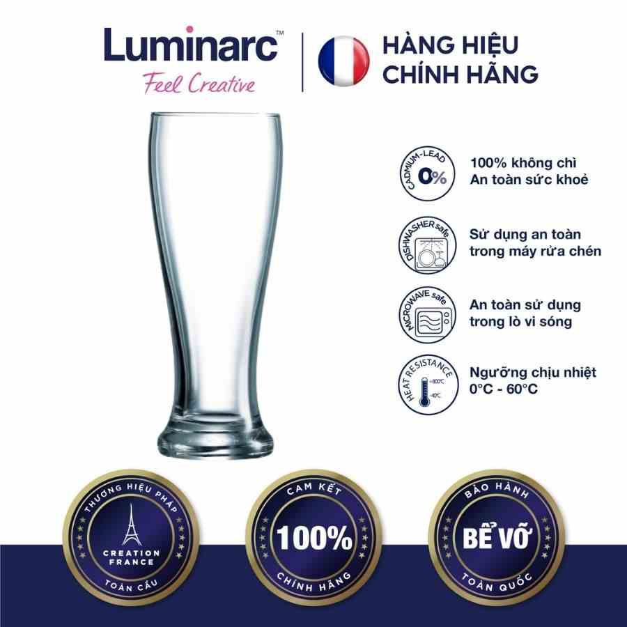 [Mã BMLTA35 giảm đến 35K đơn 99K] Bộ 6 Ly Bia Thuỷ Tinh Luminarc Brasserie 285ml- LUBRJ5184