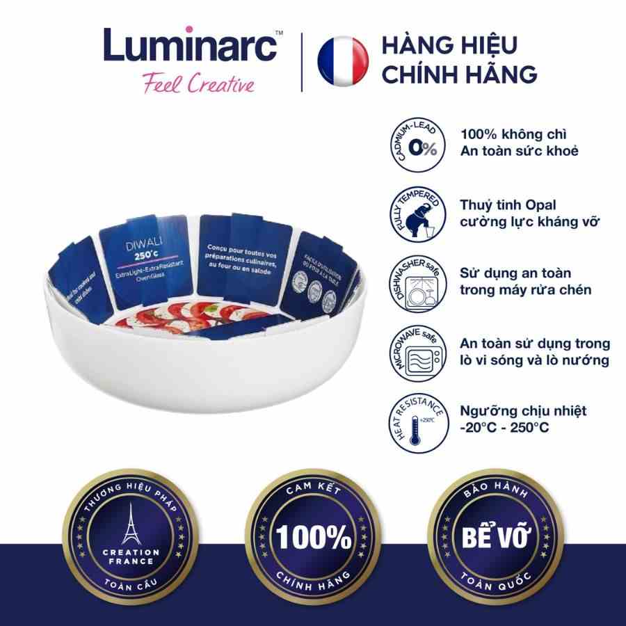 [Mã BMLTA35 giảm đến 35K đơn 99K] Khay nướng Thuỷ Tinh Luminarc Diwali Service 18cm 30 cm