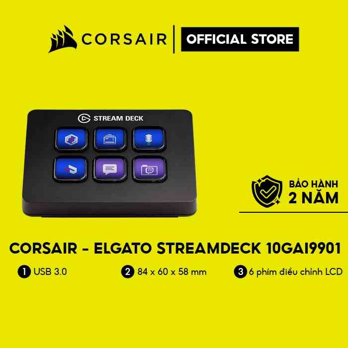 [Mã ELCL7 giảm 7% đơn 300K] Bàn phím ảo Corsair - Elgato StreamDeck 6 phím 10GAI9901