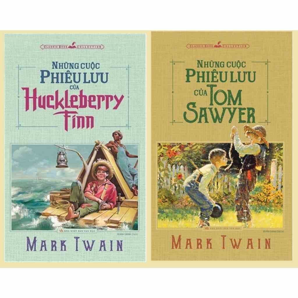 [MÃ giảm 40K]Sách - Combo 2 cuốn Những cuộc phưu lưu của Tom Sawyer + Huckleberry Finn - Mark Twain - ML-VHTG