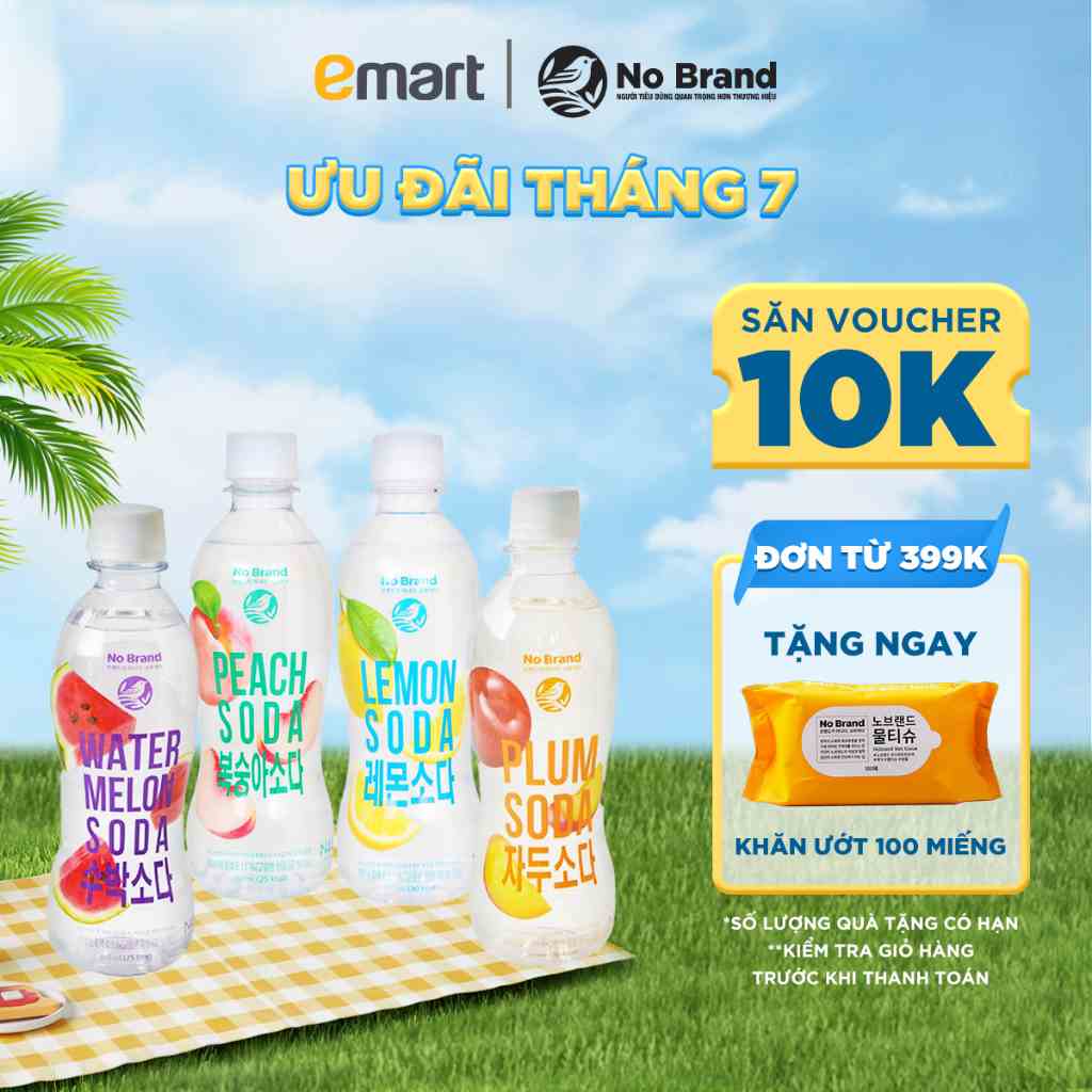 Nước Uống Có Ga Soda Vị Trái Cây No Brand 350ml - Emart VN